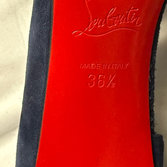 Christian Louboutin Iriza 
85 mm Pumps Veau velours - Zaffiro Women Size 6.5 - Picture 12 of 12